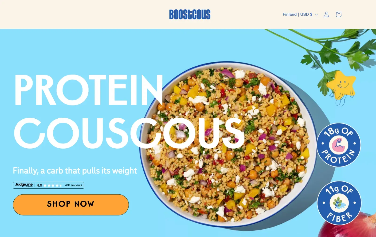 The Boostcous storefront
