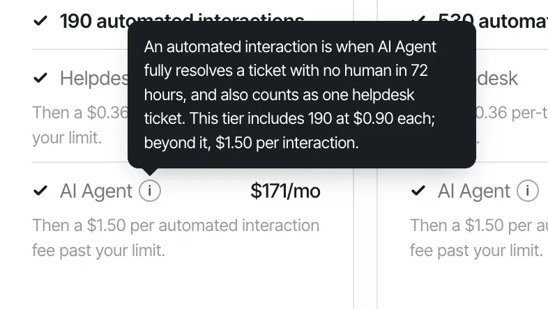 Gorgias automated-interaction tooltip